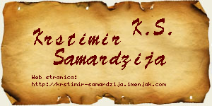 Krstimir Samardžija vizit kartica